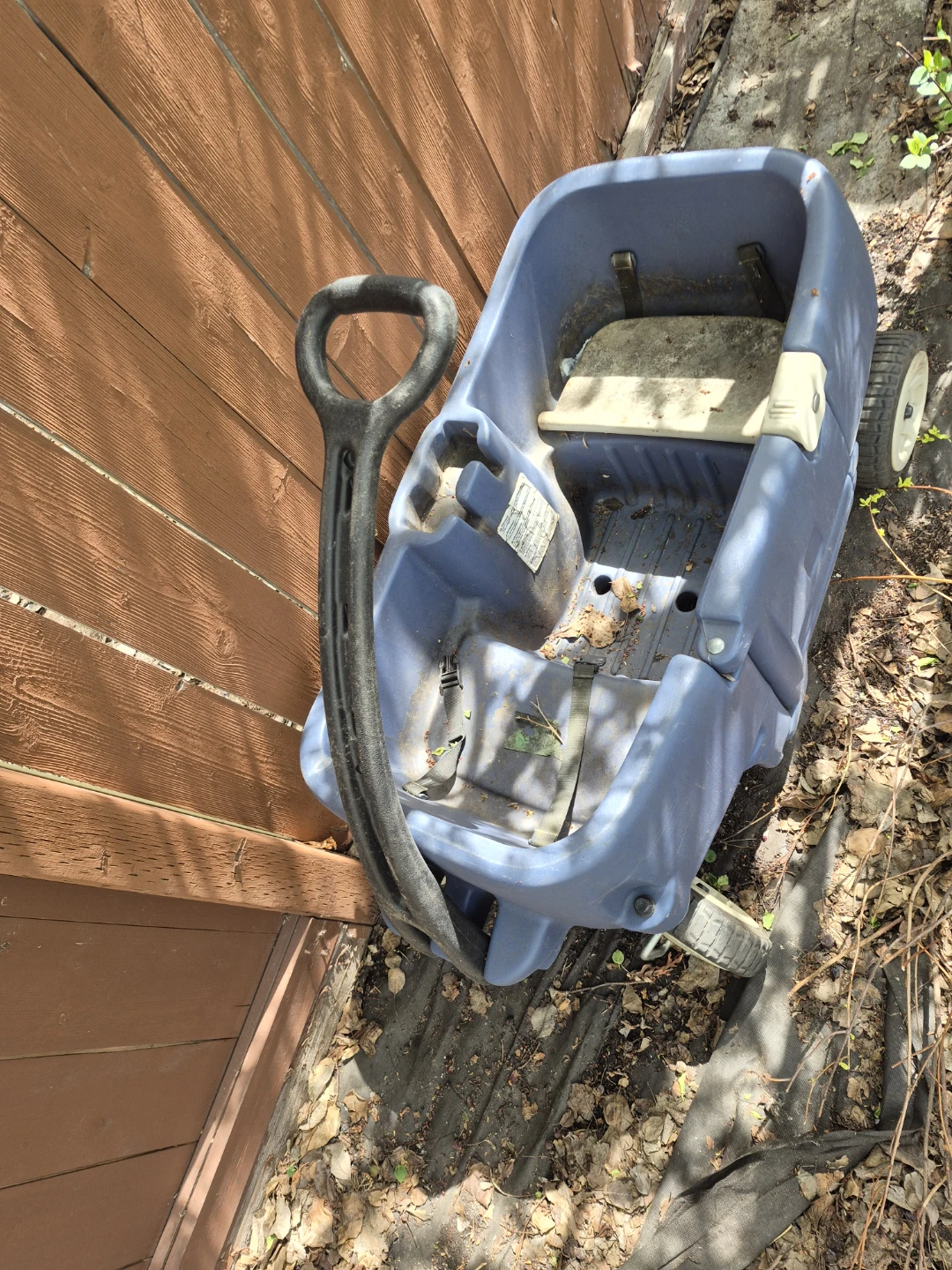 Blue Plastic Wagon with Handle - photo 2
