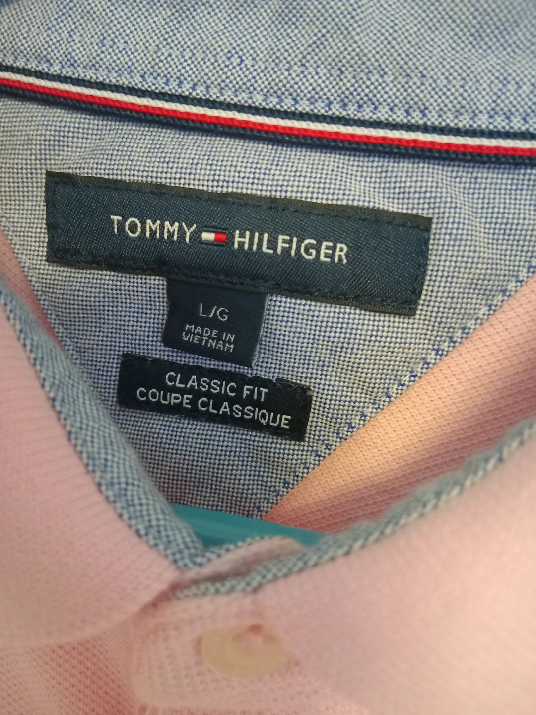 Tommy Hilfiger Pink Polo Shirt - Size L/G - photo 3