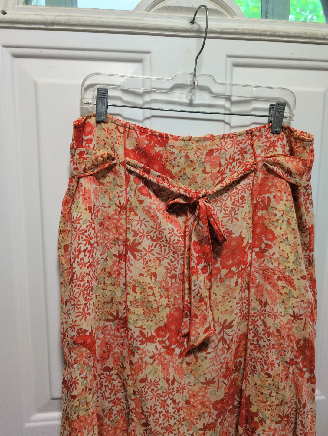 Floral Print Skirt with Tie Waist size Large - photo 2