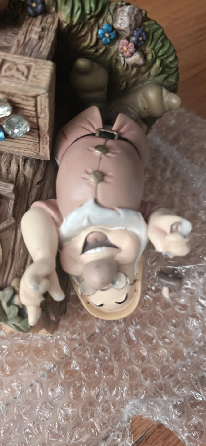 Disney Snow White Grumpy Dwarf Clock Figurine - photo 2