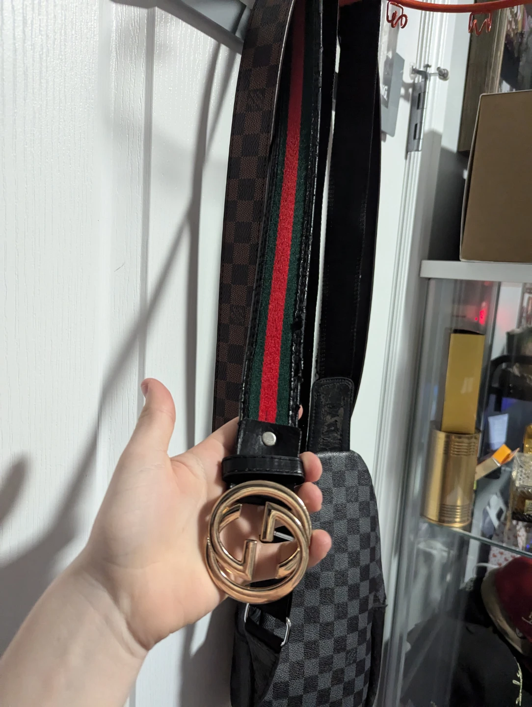Gucci-style Belt with Double G Buckle