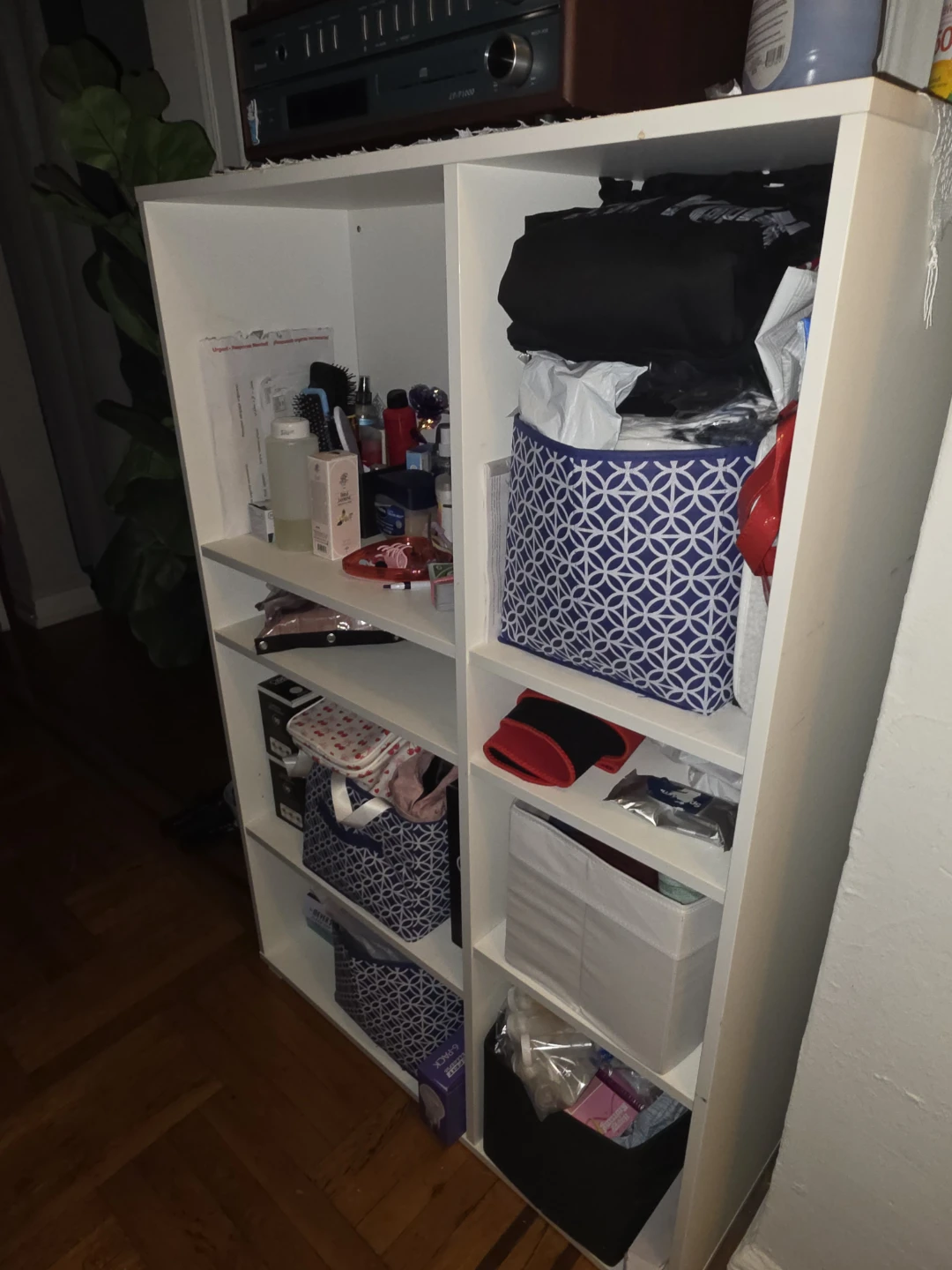 White IKEA Kallax Shelving Unit with Doors - photo 3