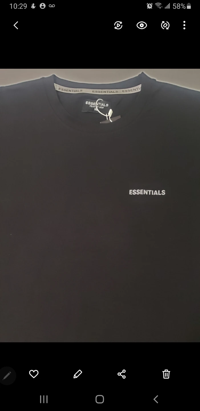 Brand new Mens Essentials Black Shirt Size Xl - photo 2
