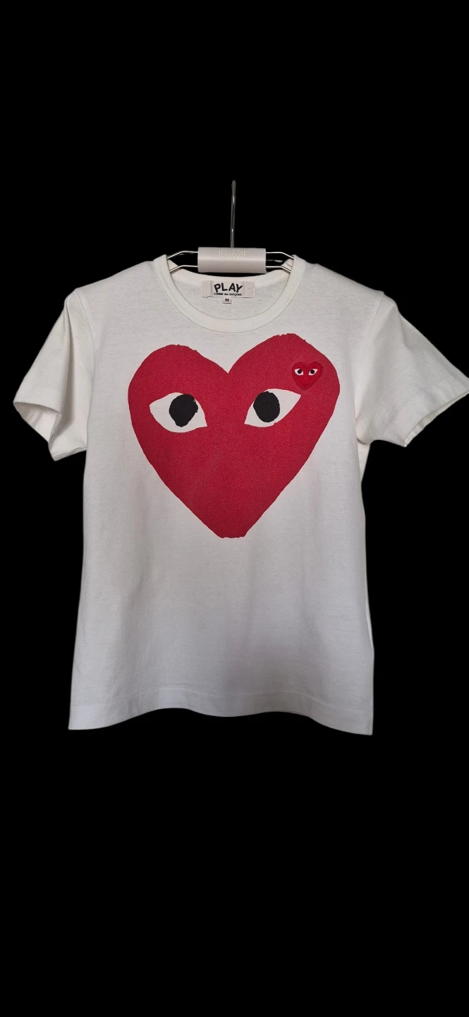 Comme des Garçons PLAY T-Shirt White Red Heart Logo - photo 2