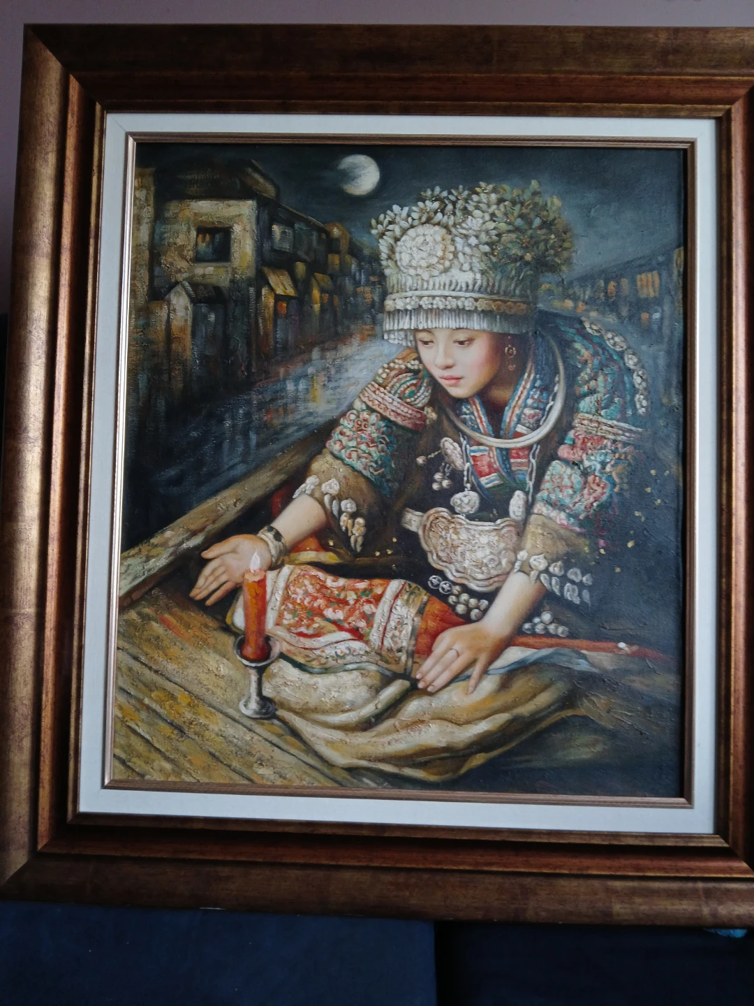 " Miao Girl by Candlelight "