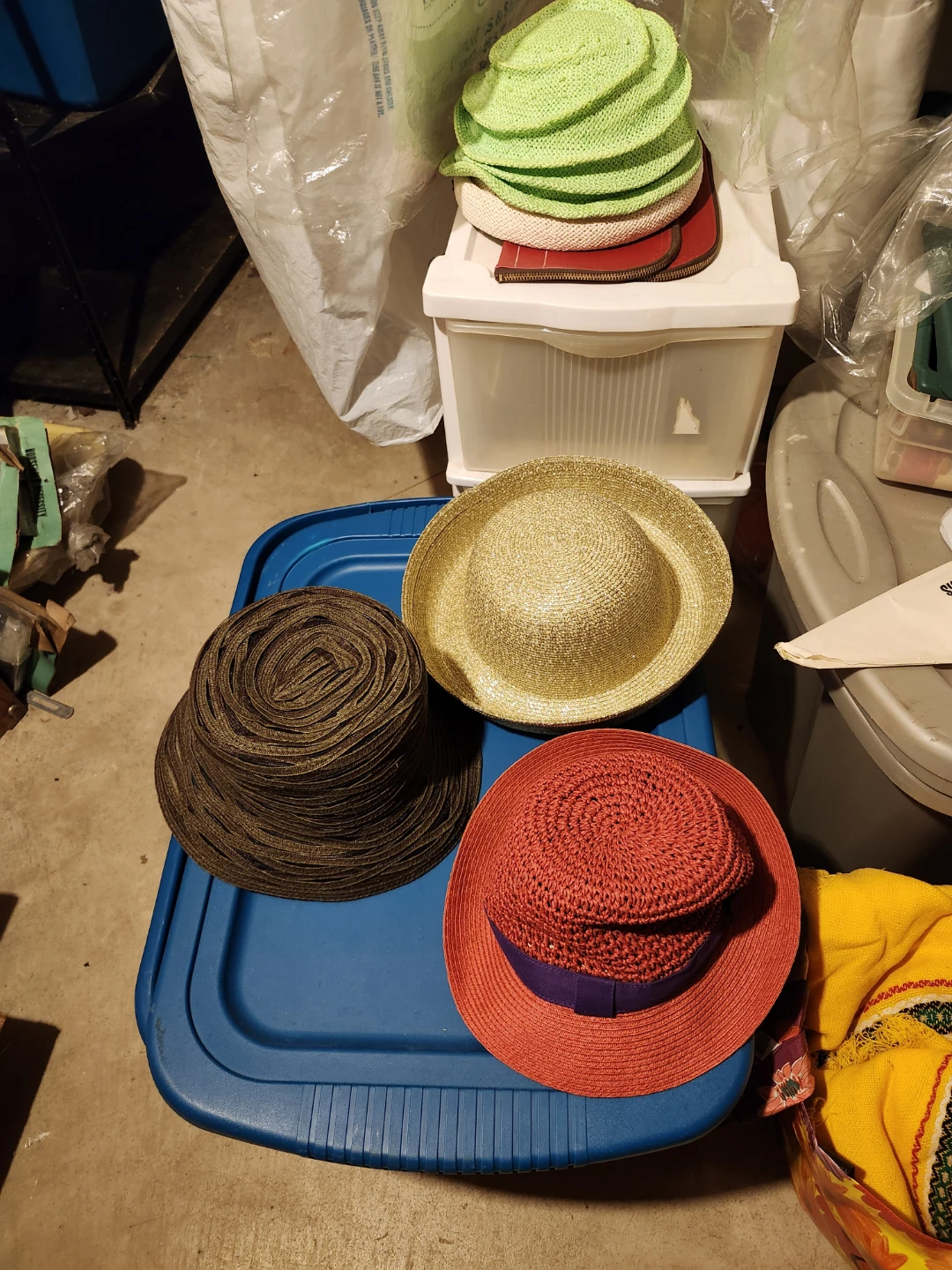 Womens Straw Hats (Set of 4)