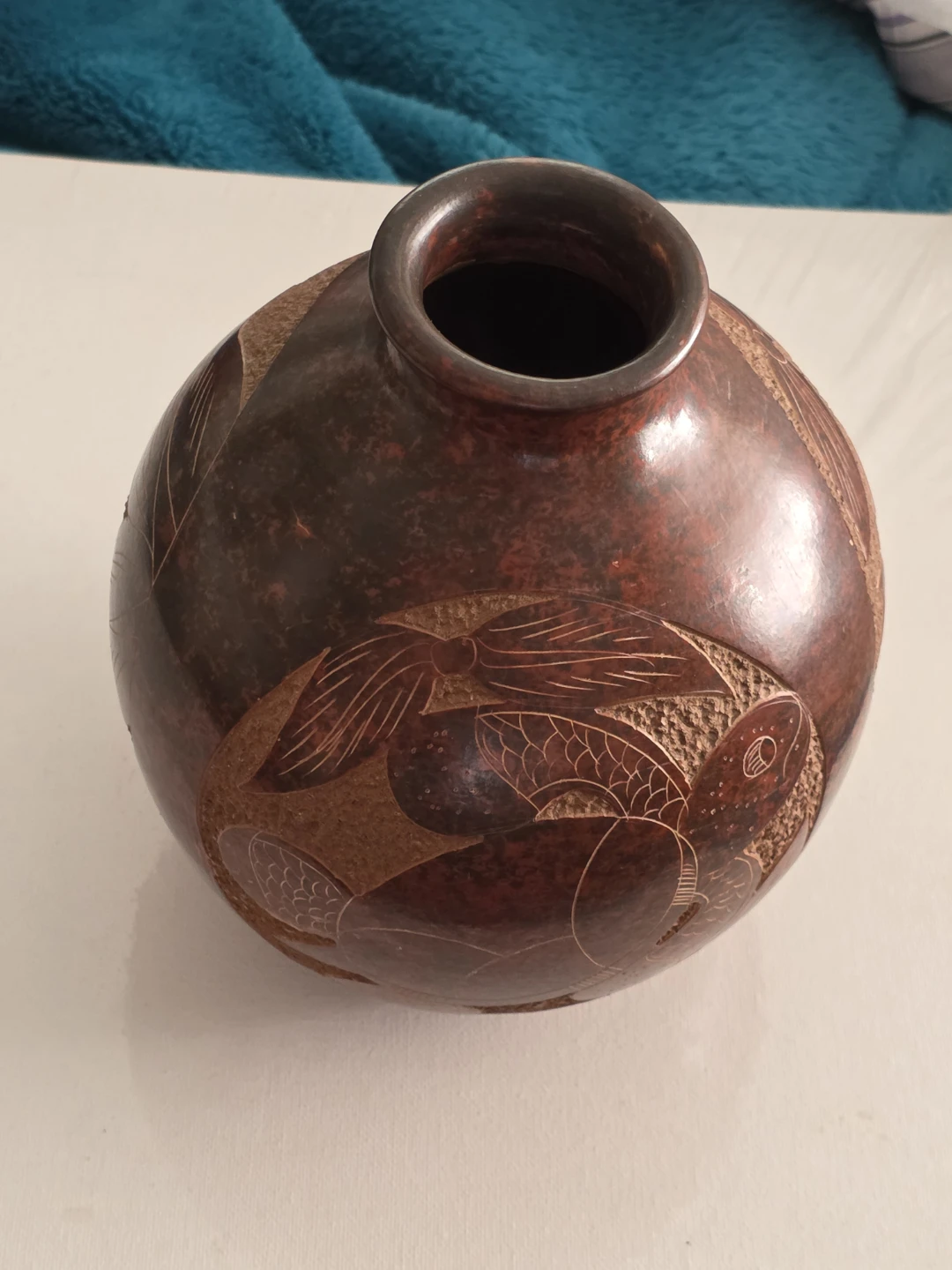Intricate Decorative Carved Gourd Vase