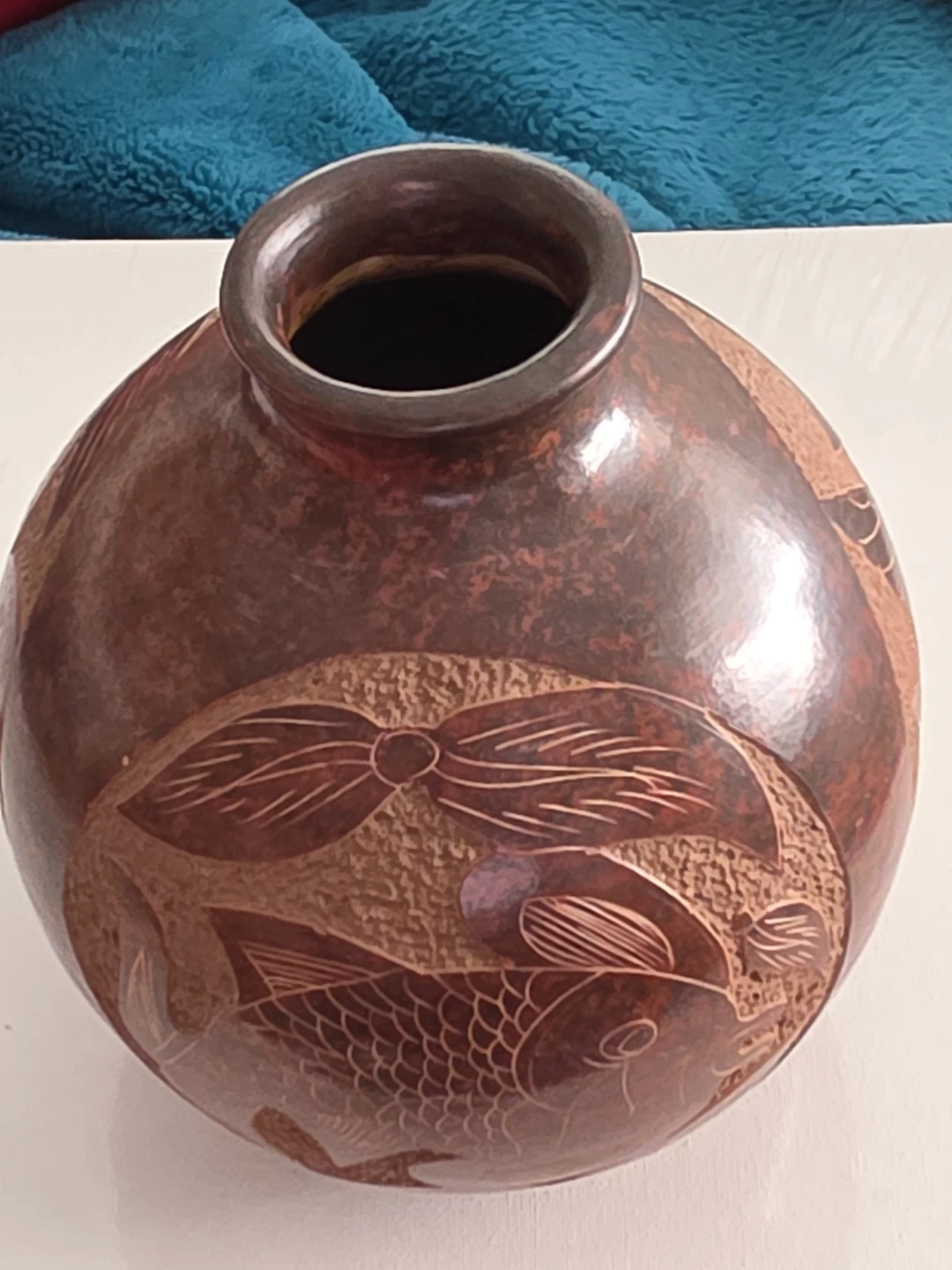 Intricate Decorative Carved Gourd Vase - photo 2