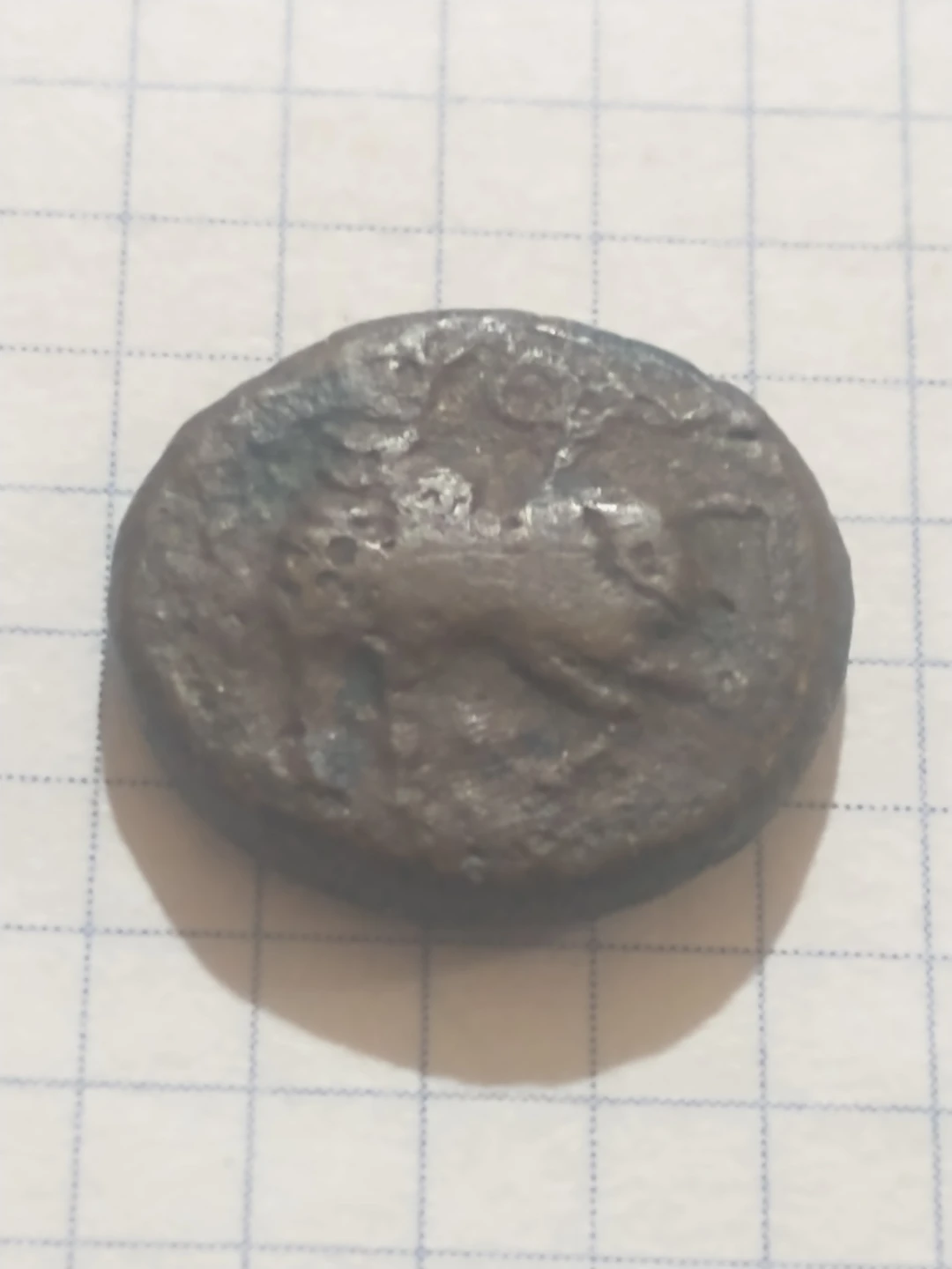 1509-1525 Krishna Deva, Vijahagar medieval Indian coin w/bull