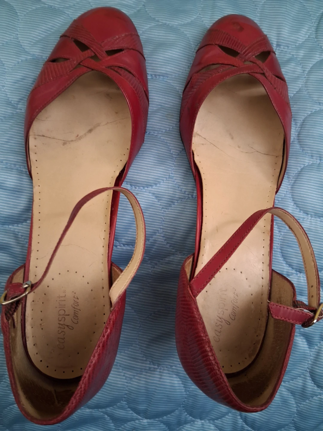 Easy Spirit Comfort Hot Pink Leather Cutout Heels Size 10B - photo 2