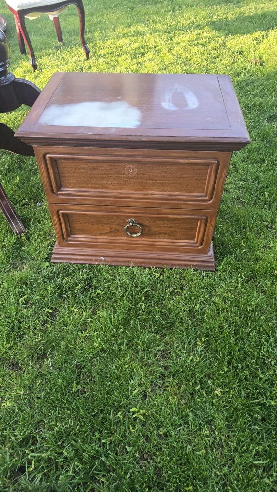 Wooden Nightstand with Drawer