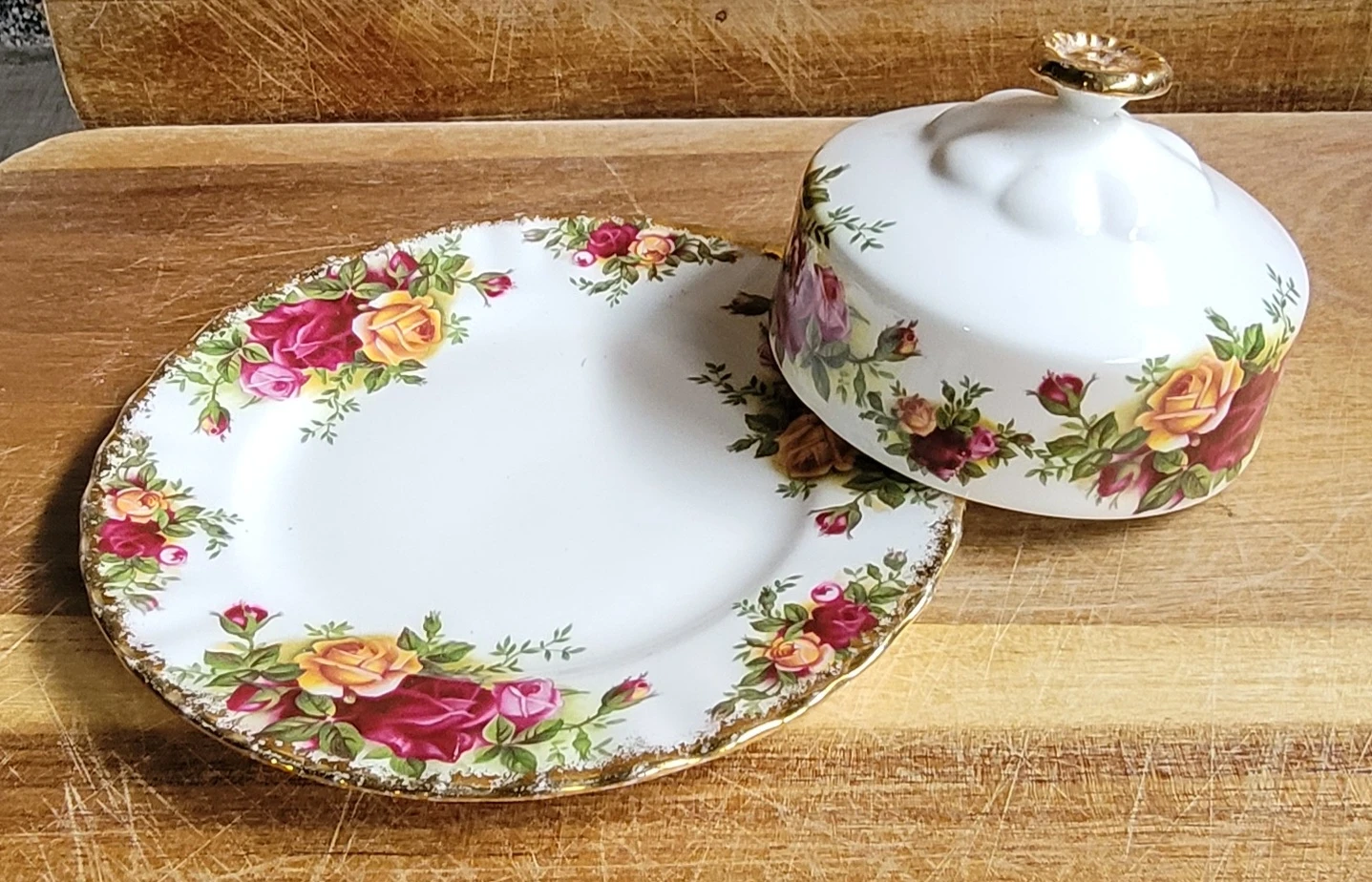 Royal Albert "Old Country Roses" Butter Dish - photo 2