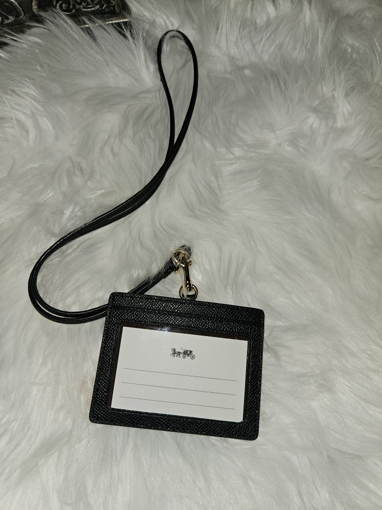 Coach Card Holder with Lanyard - Black - photo 3