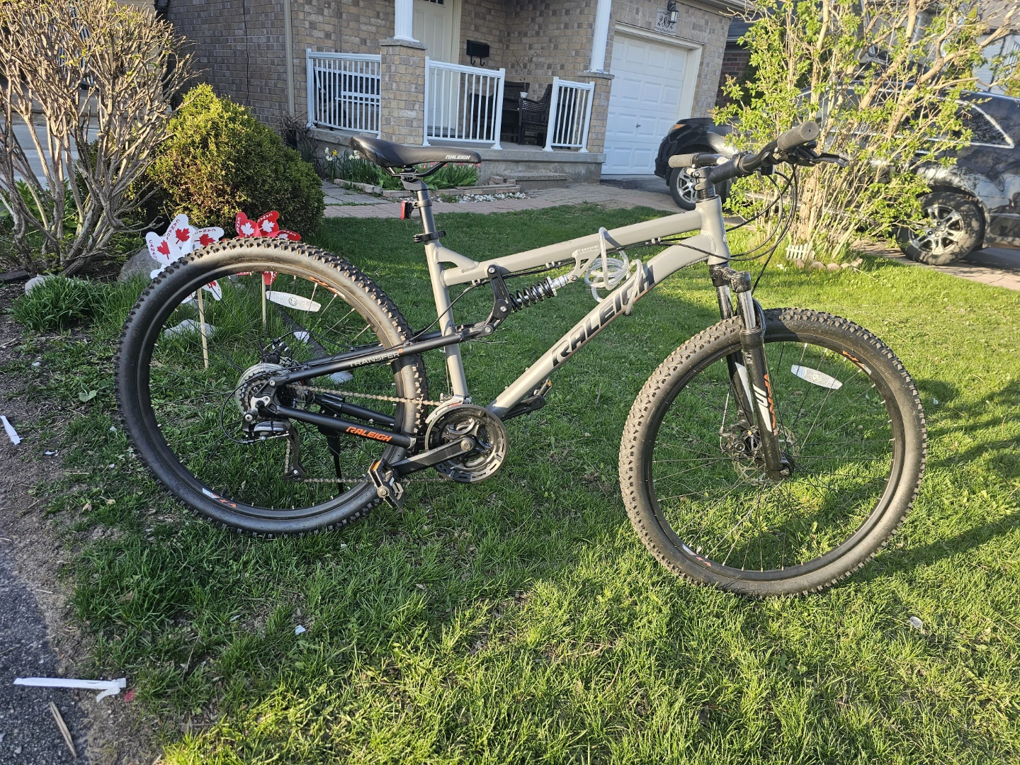 Raleigh Peak Dual-Suspension Mountain Bike - Grey, 27.5" - photo 2