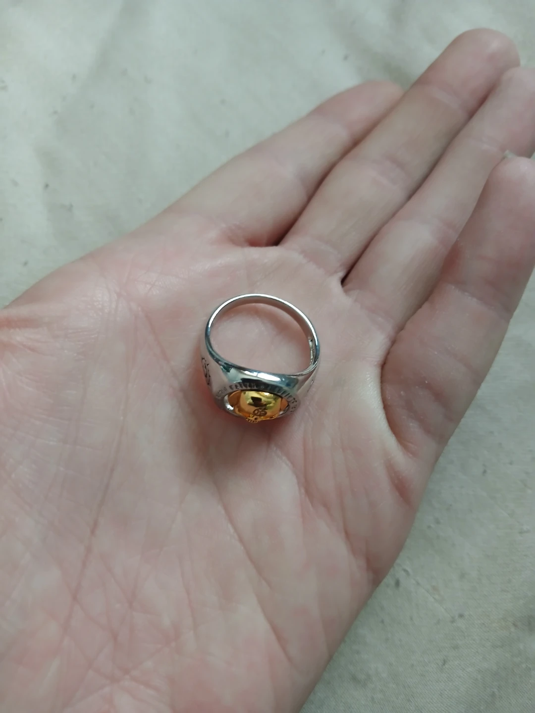 18K Gold Plated 925 Silver Skull Punk Ring - photo 4