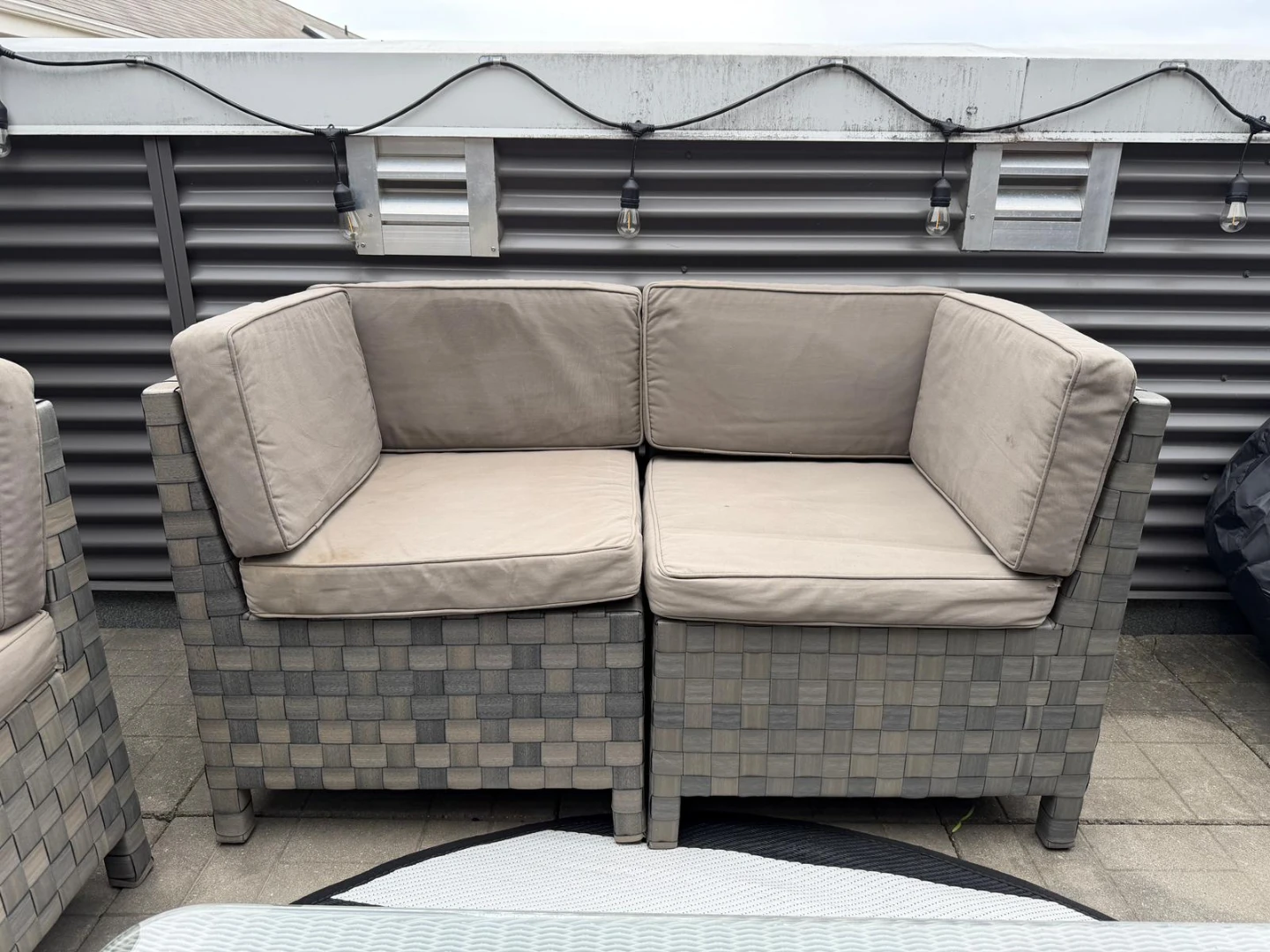 Patio conversation set (2 sofas + 1 coffee table) - photo 3