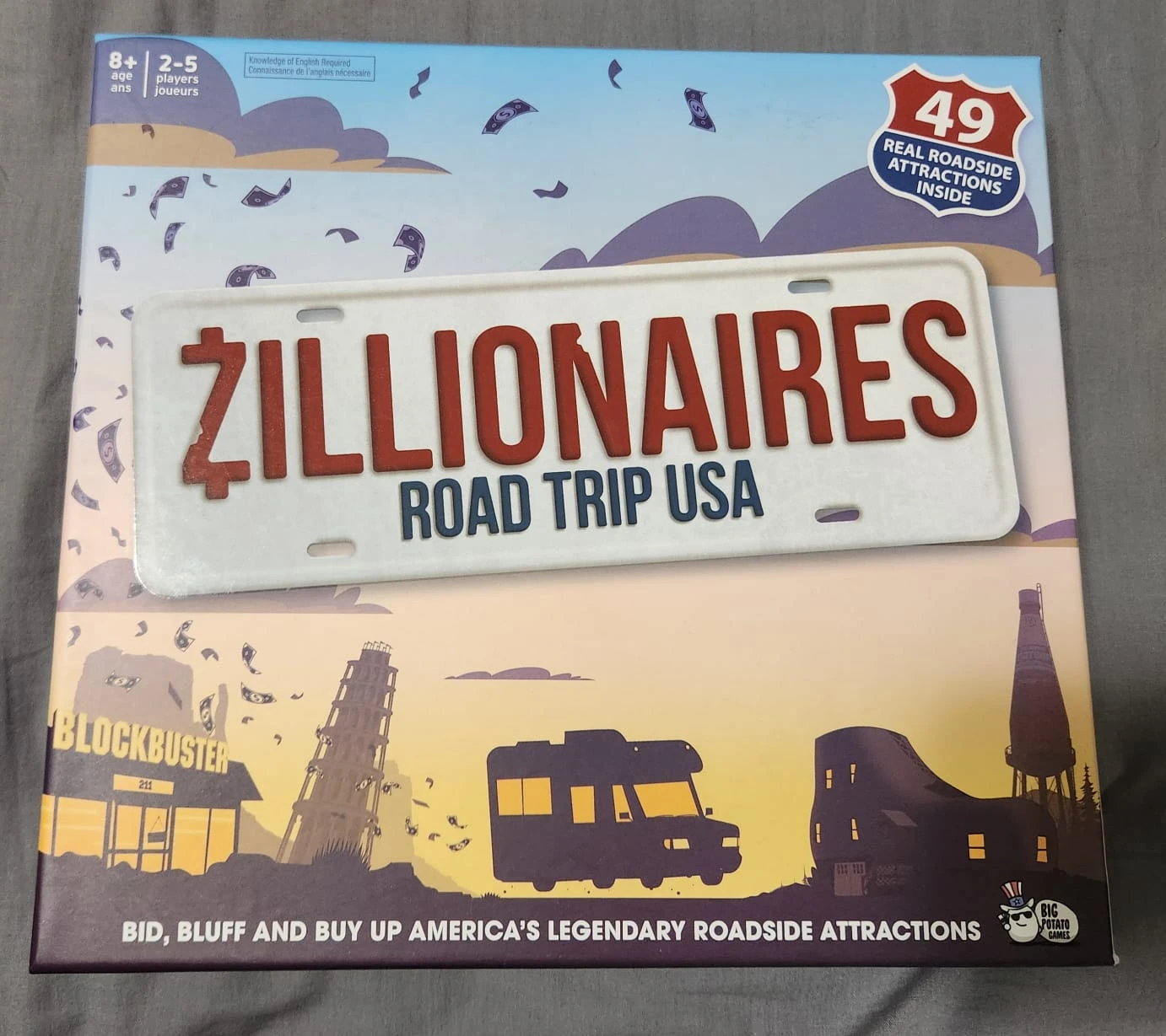Zillionaires Road Trip USA Board Game