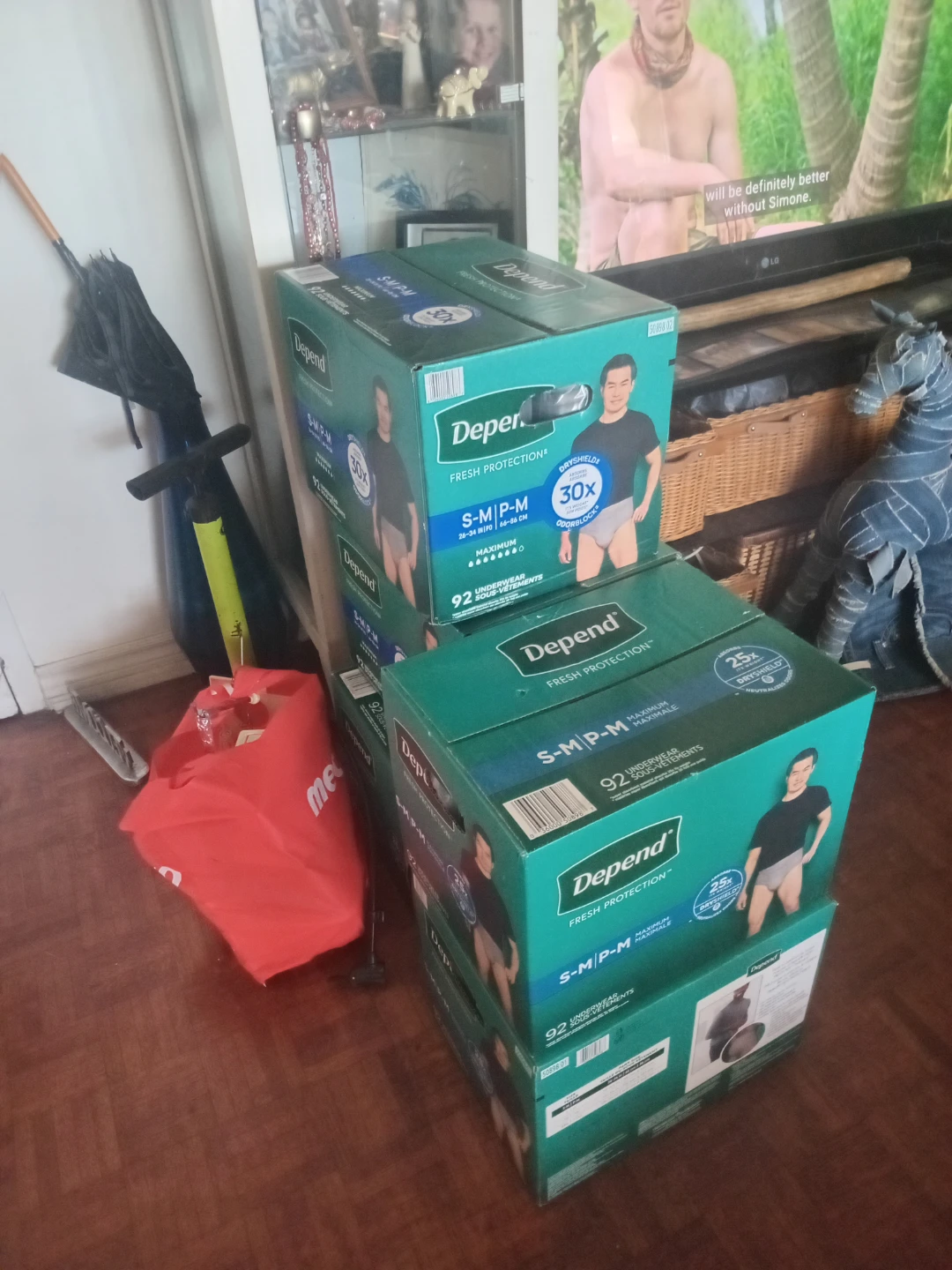 Depend Fresh Protection S-M-P-M Underwear - 3 Boxes (276 Total)