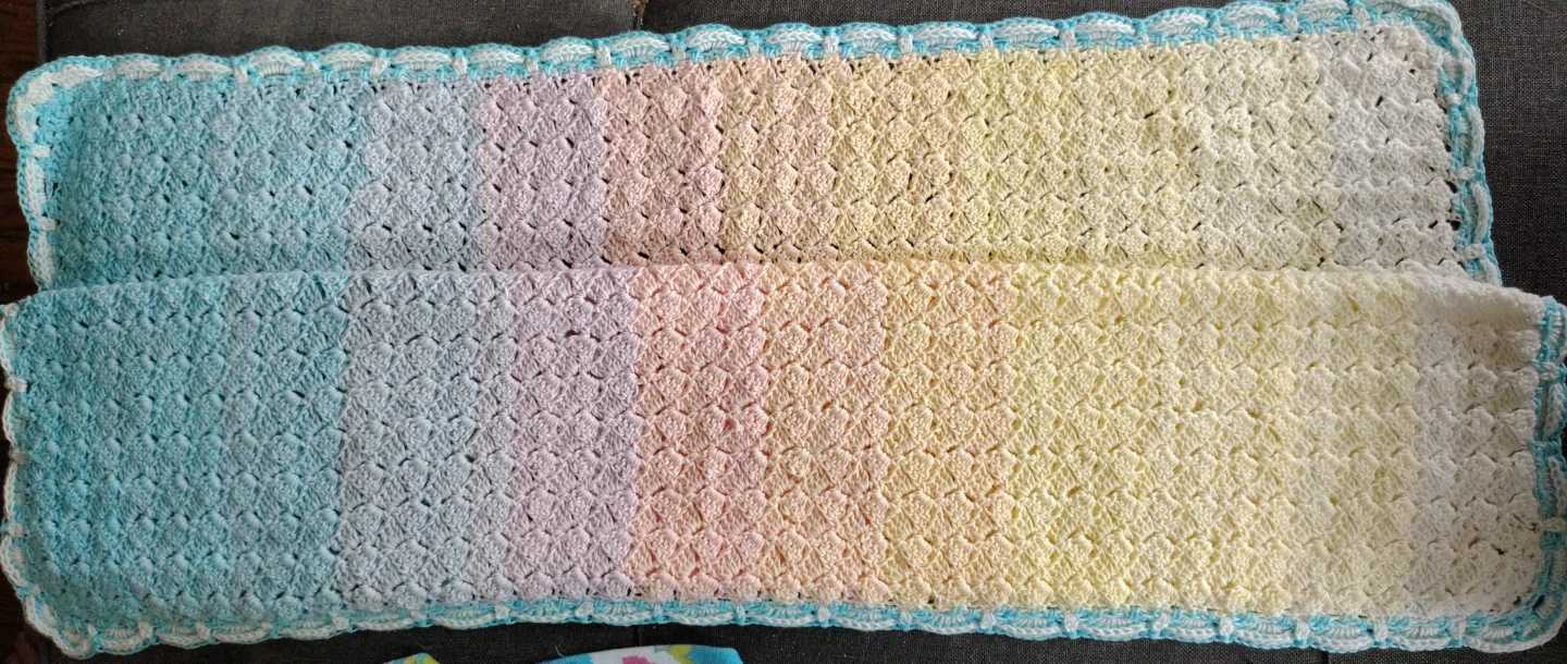 Crocheted Baby Afghan - Pastel Ombre - photo 2