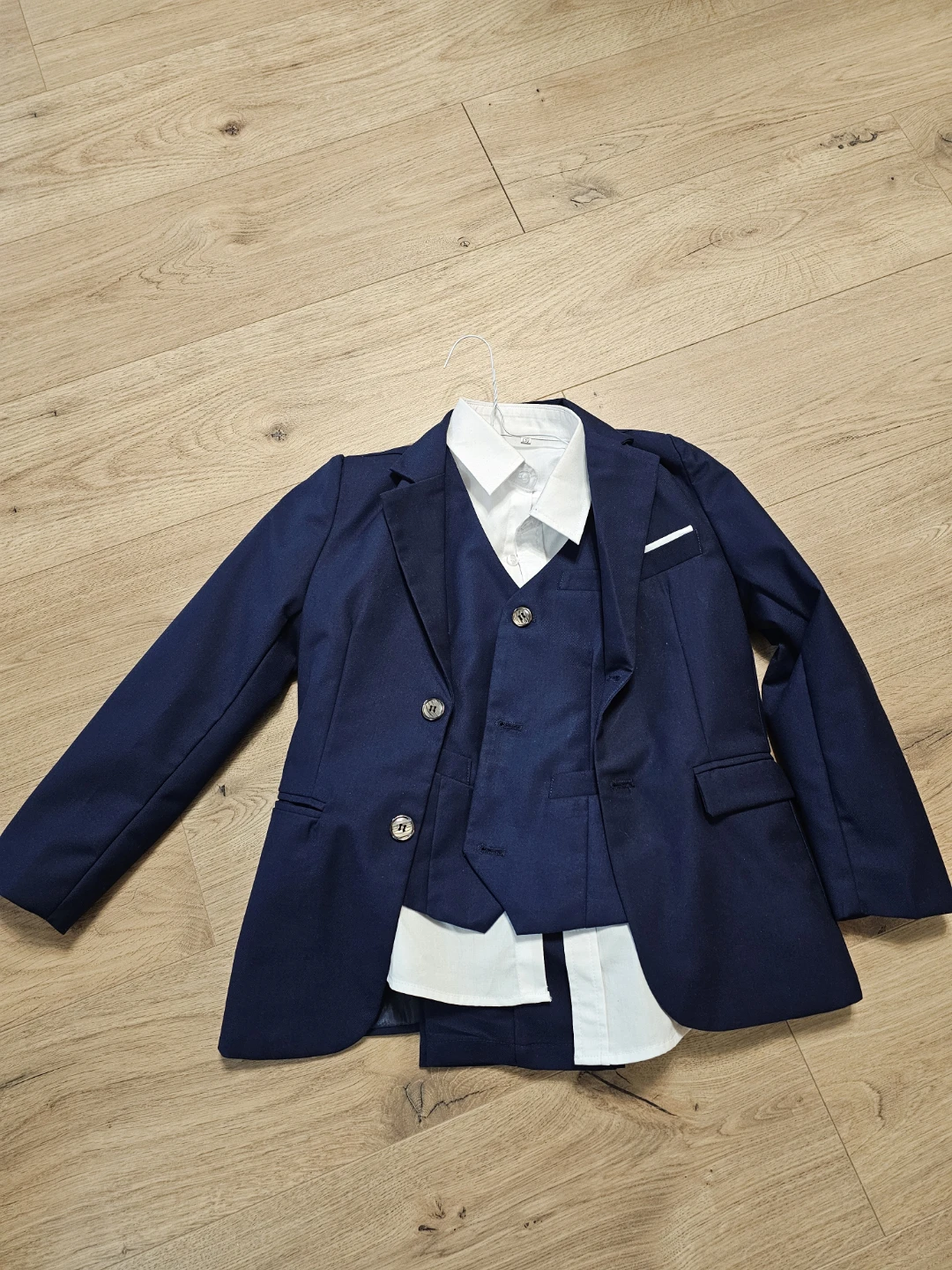 Boys Navy Blue Suit Set - photo 3
