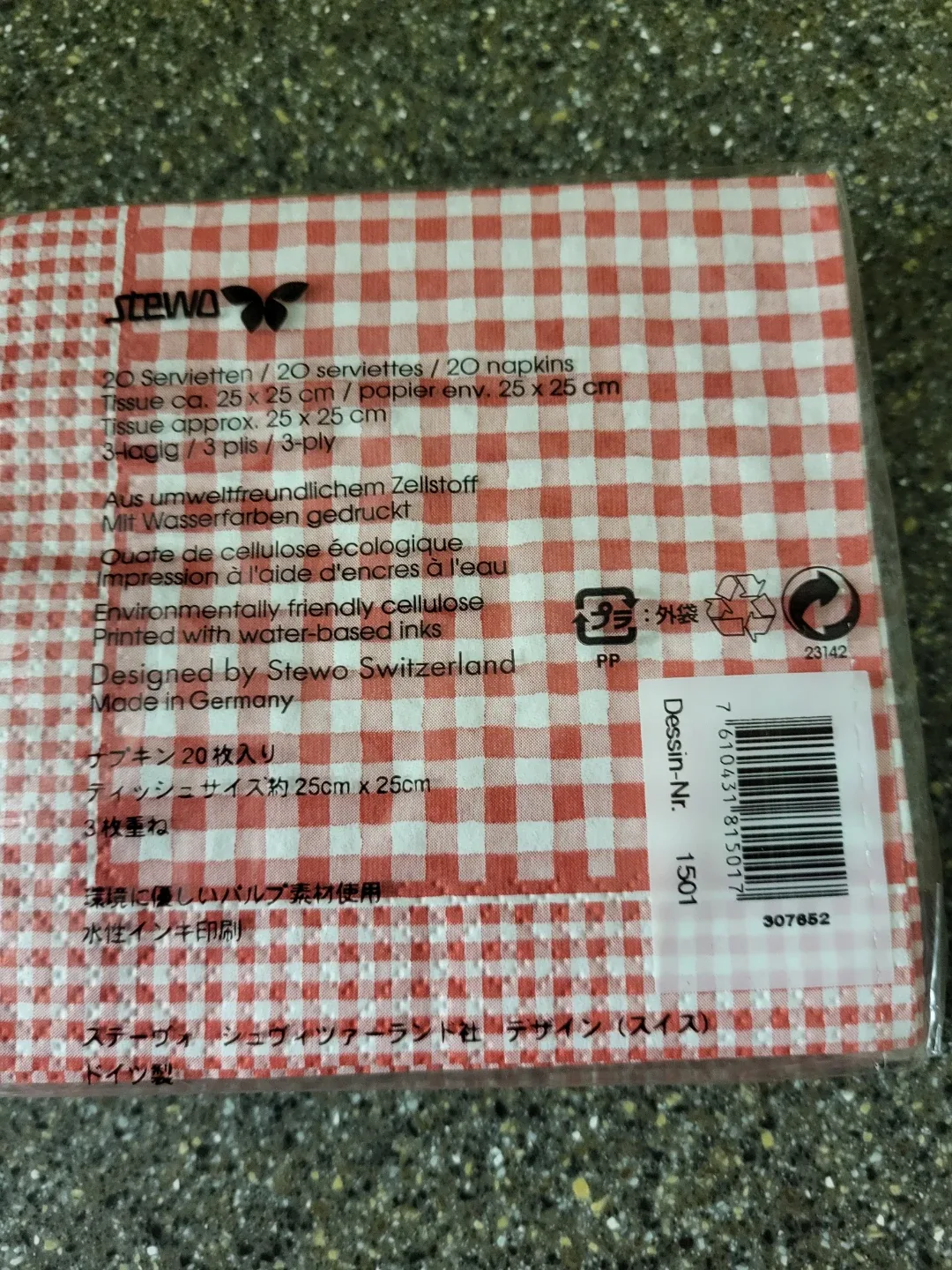 Stewo Classic Red Gingham Napkins (20 Pack)