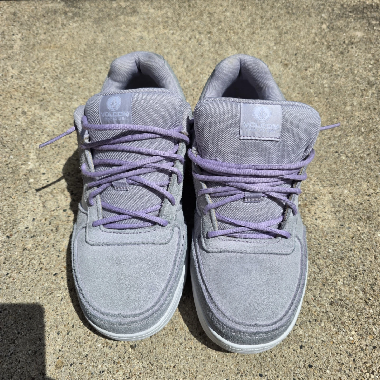 Volcom Grey Suede Sneakers - Size 8W slip oil resistant. - photo 2