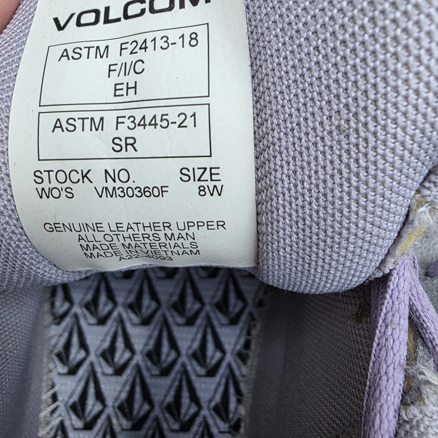 Volcom Grey Suede Sneakers - Size 8W slip oil resistant. - photo 5