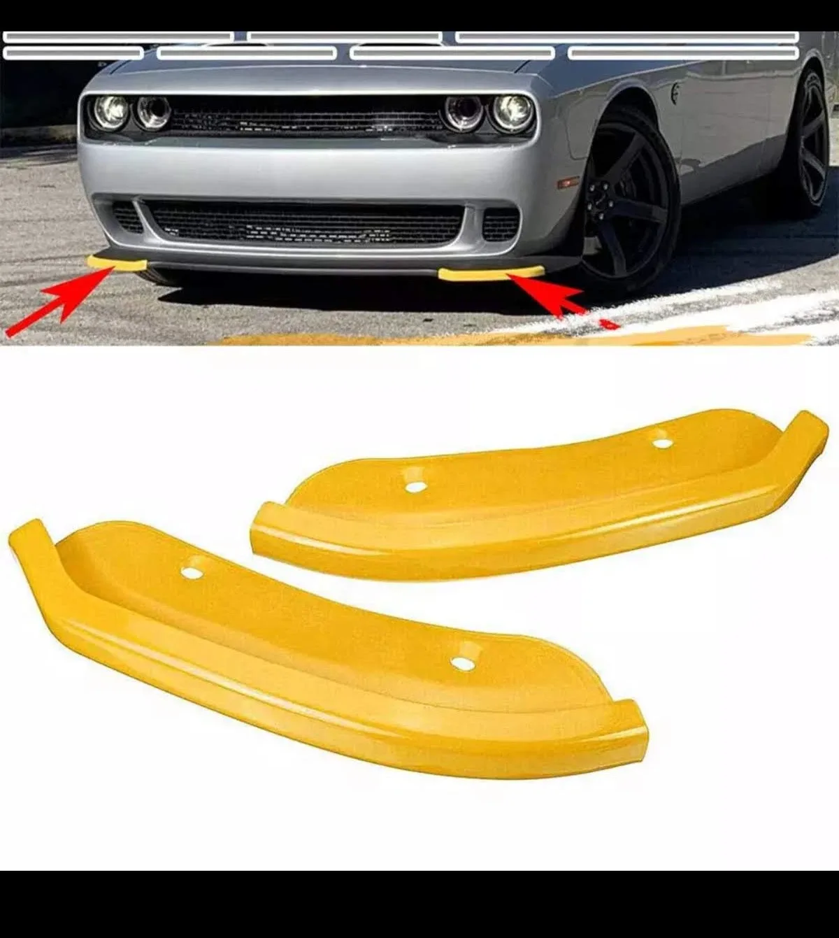 Bumper Lip Splitter for Dodge Challenger SRT Scat Pack 2015-2020 - photo 5
