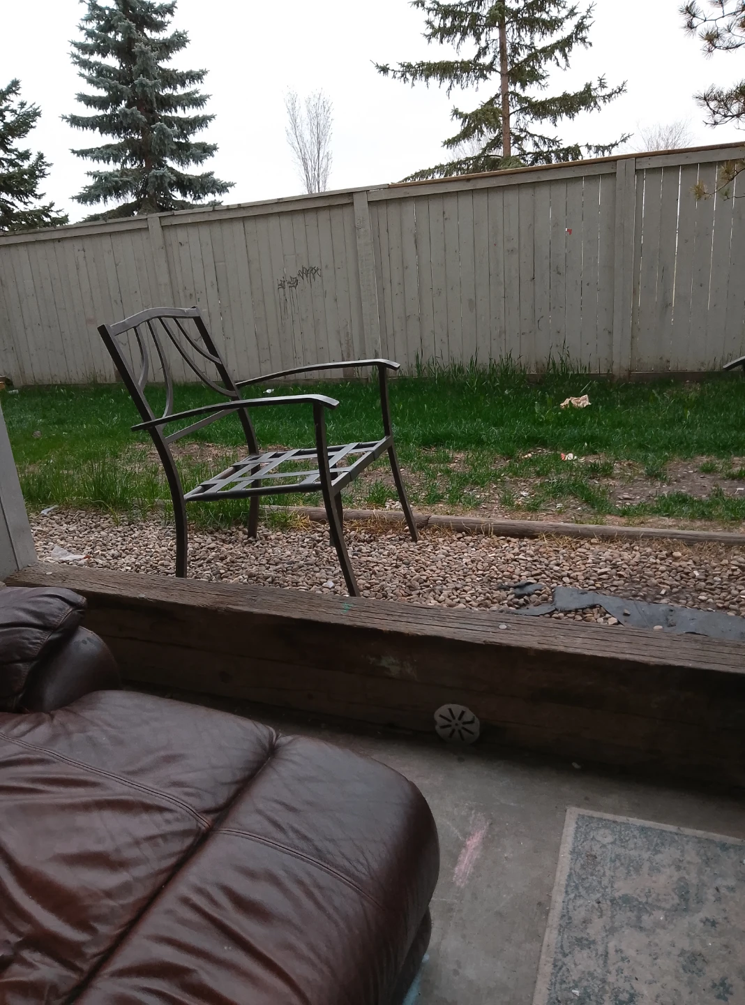 Dark Metal Outdoor Chair