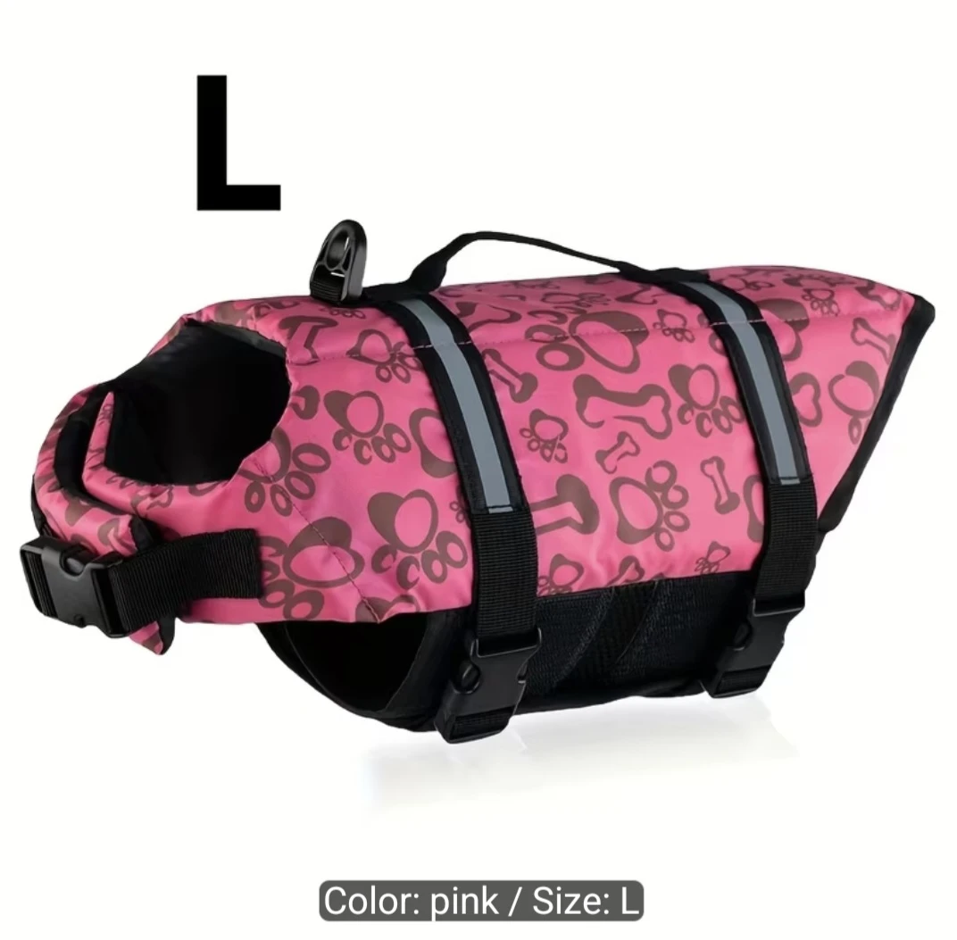 Dog Life Jacket - Size L, Pink