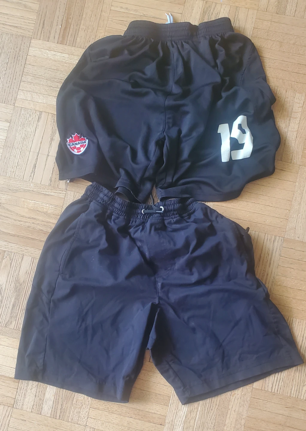 Black Athletic Shorts with Canada Logo
