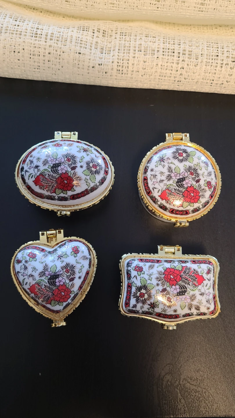 New Set of 4 Decorative Trinket Boxes