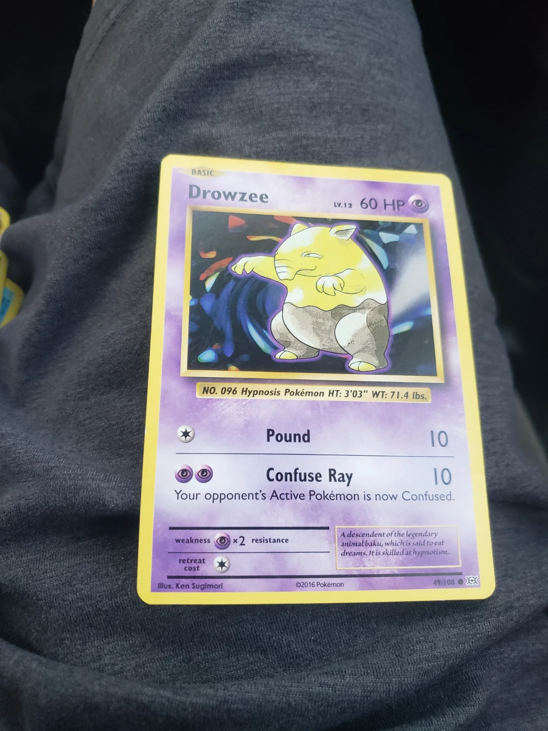 Pokemon Drowzee Trading Card