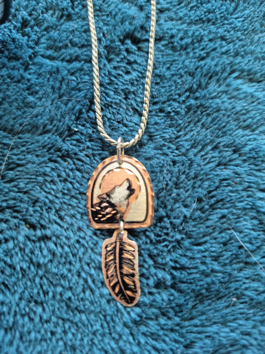 Copper Wolf Bracelet and Necklace Set - photo 4