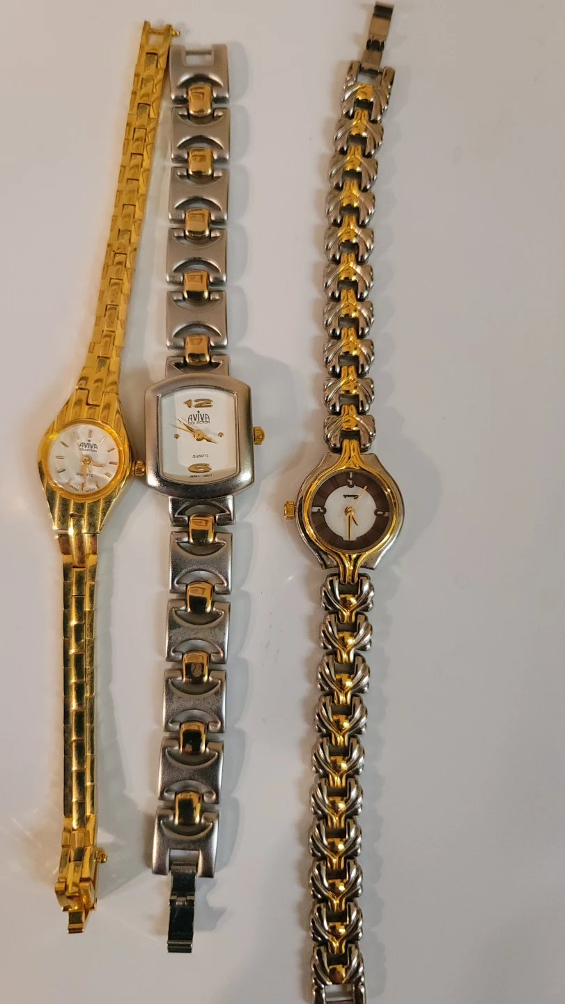 Lot of 3 Women's Quartz Watches - Aviva, Timex (6)