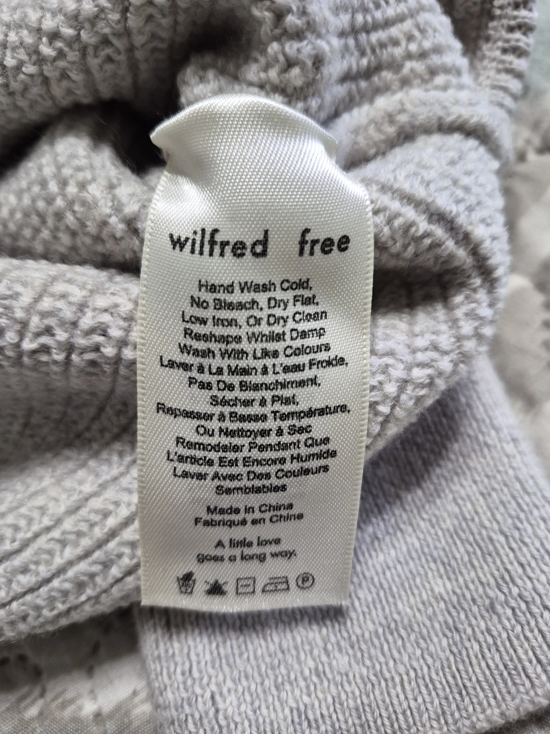 Ladies Size Small Wilfred Free Wool Sweater Crop Top - photo 2