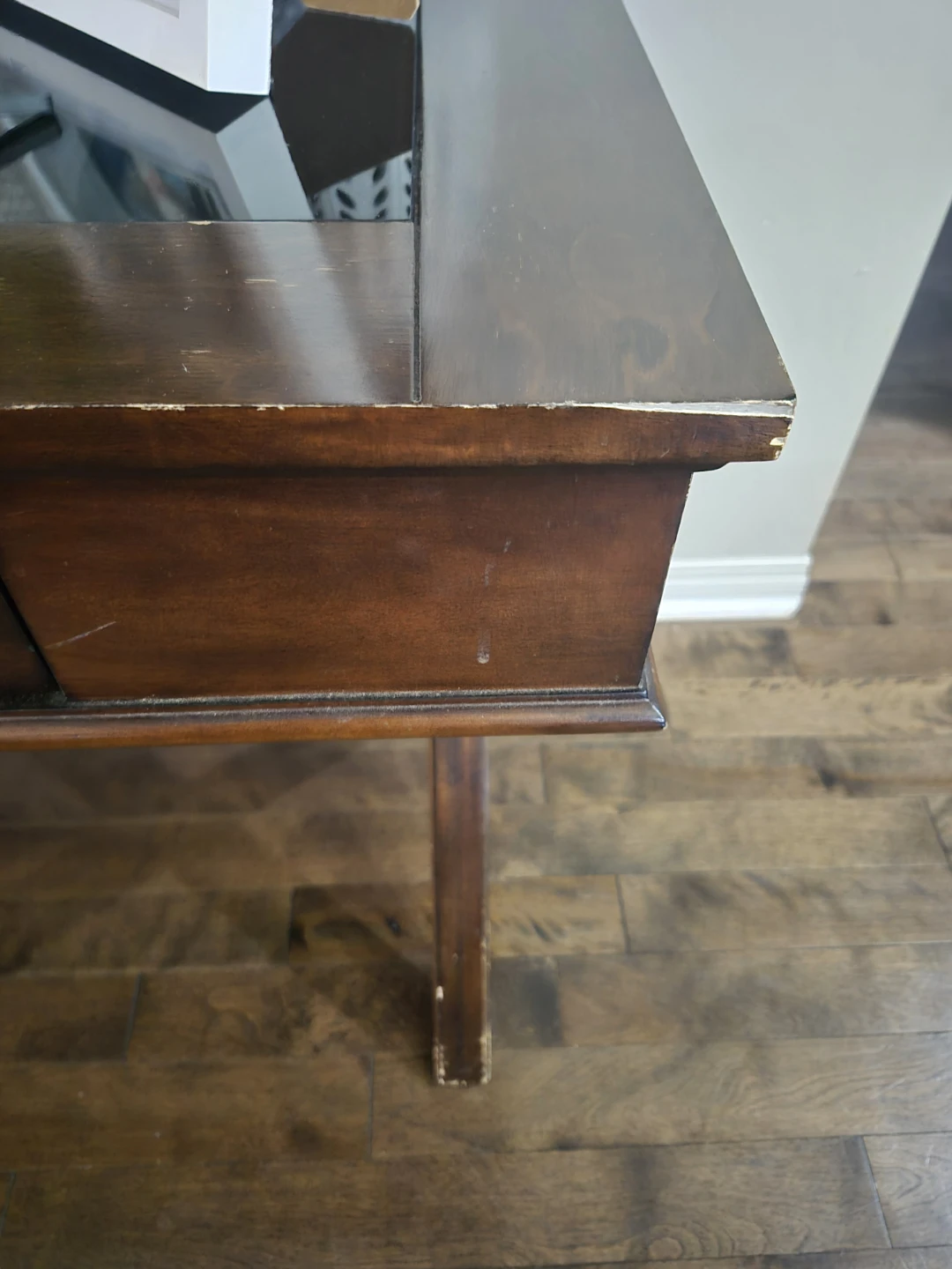 Dark Wood Desk with Built-in Power - photo 3