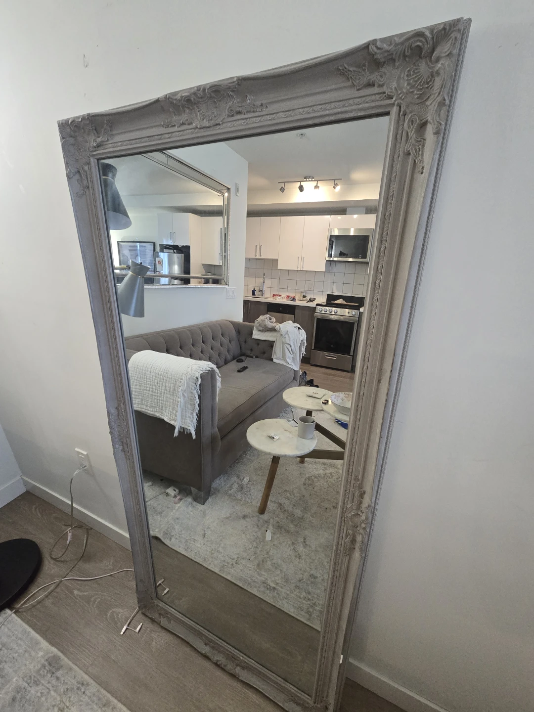 Large Ornate Standing Mirror - photo 2