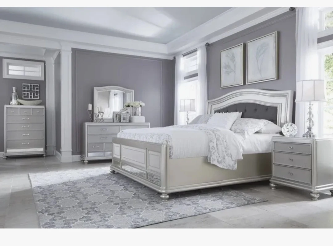 Ashley Furniture Coralayne Nightstand - Silver