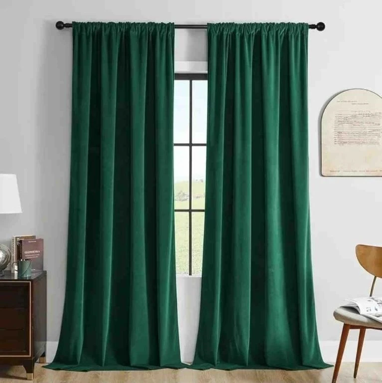 Emerald Green Velvet Curtains
