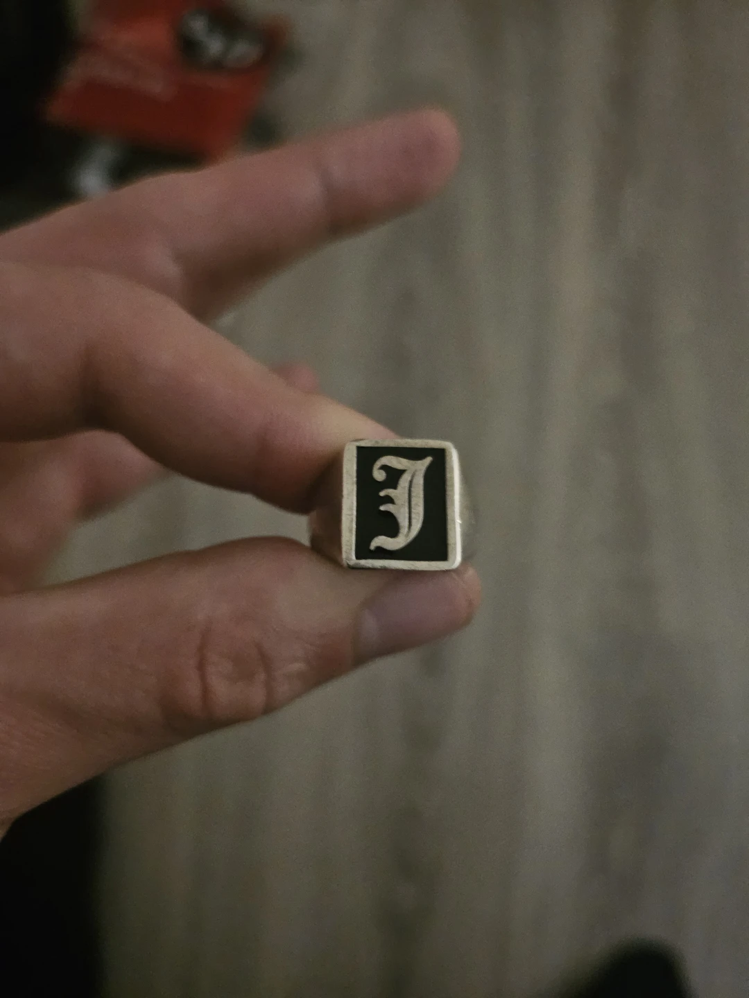 Signet Ring with 'J' initial