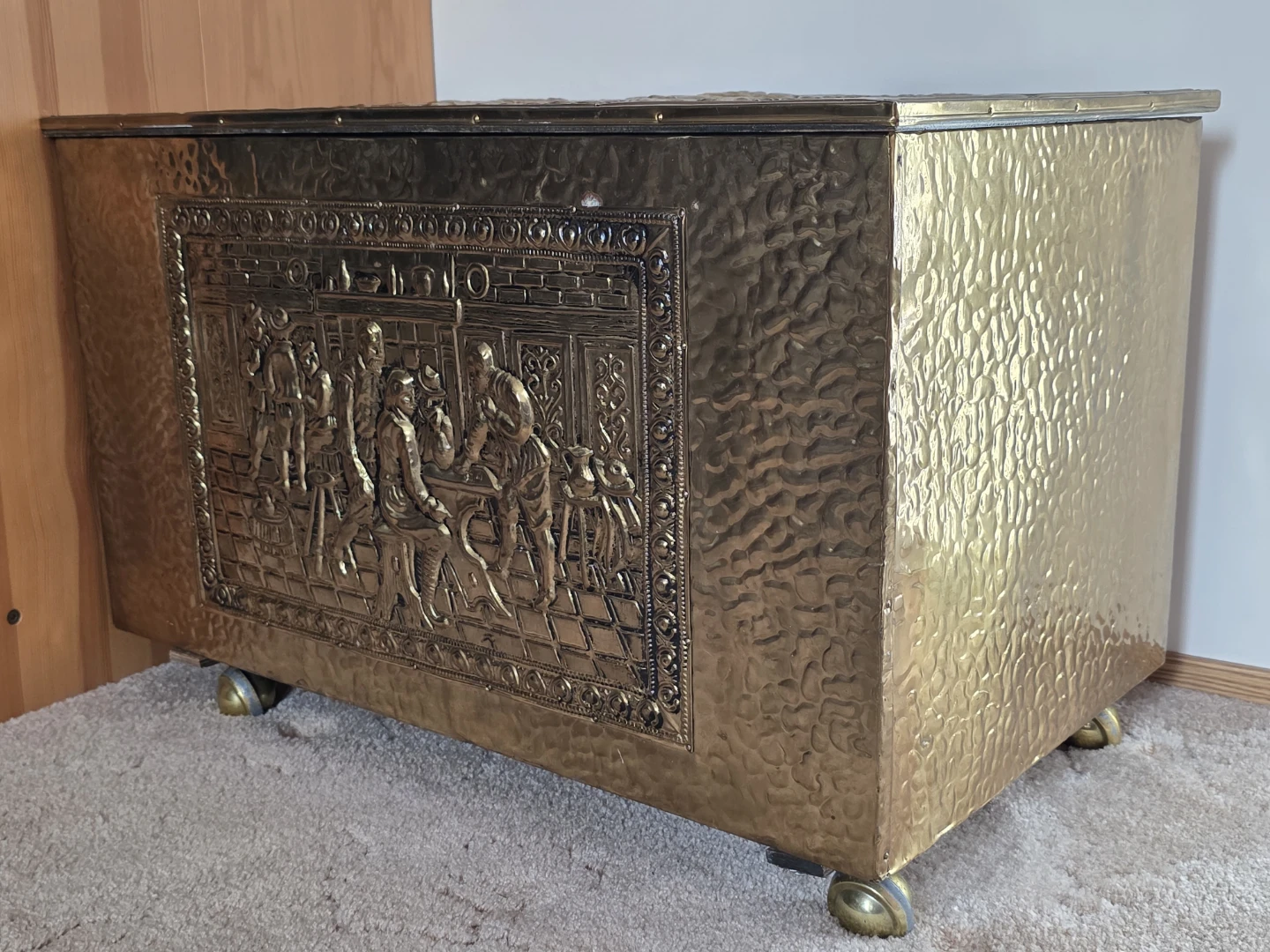 Vintage Embossed Brass Chest Trunk - photo 2
