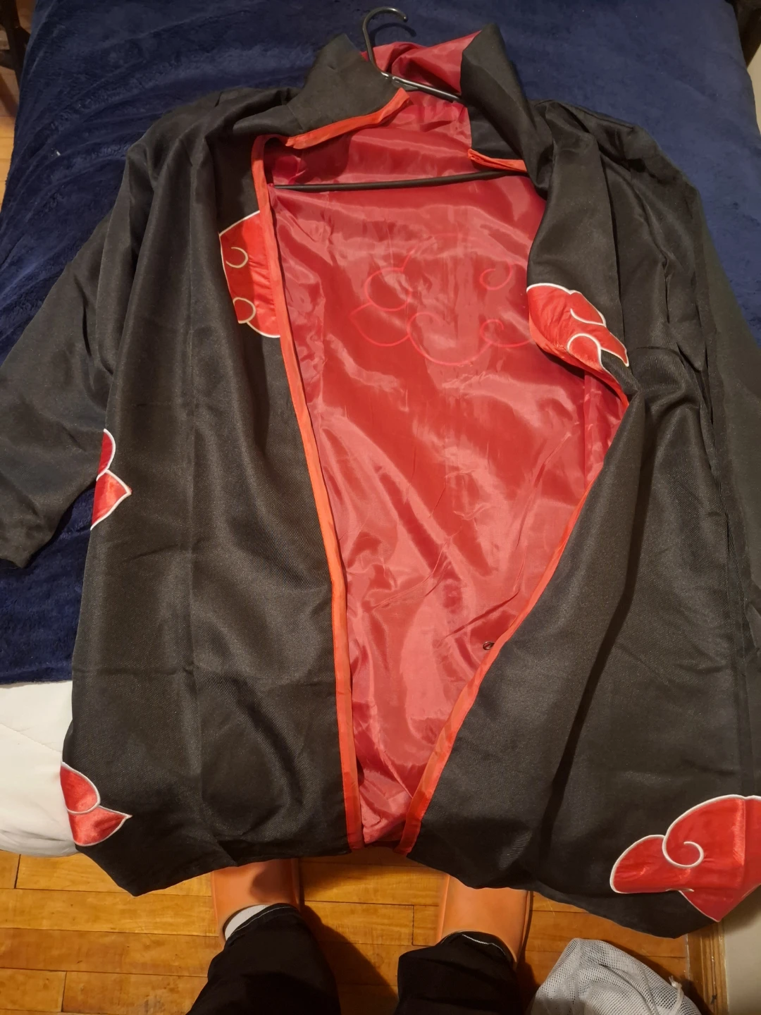 Black Akatsuki Cloak with Red Clouds - photo 2