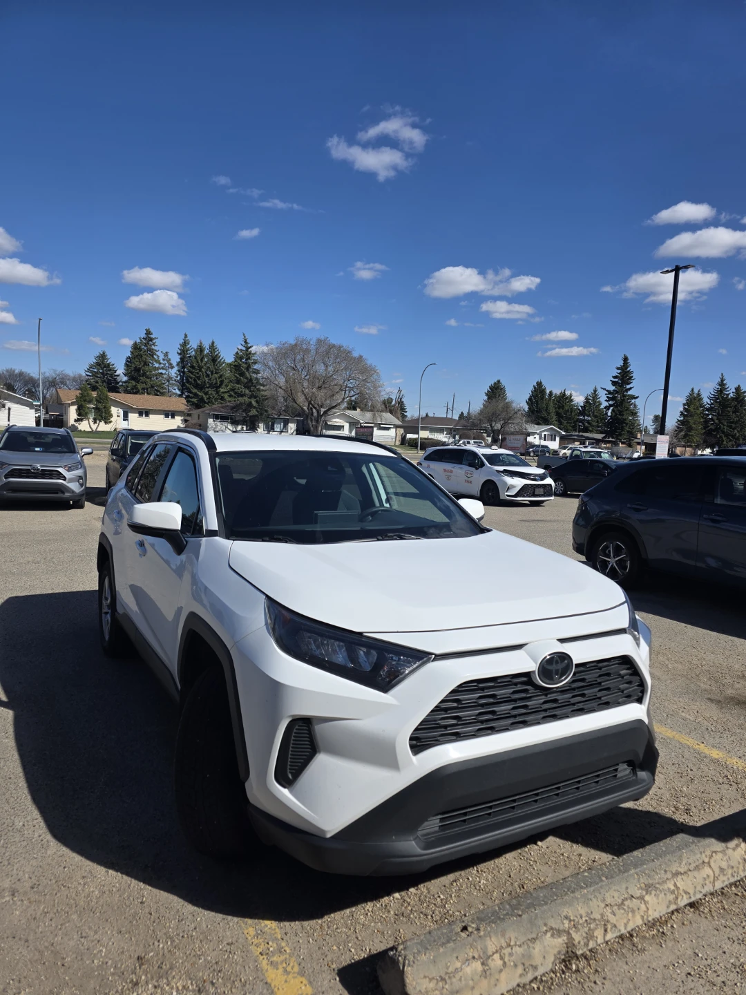 White Toyota RAV4 SUV