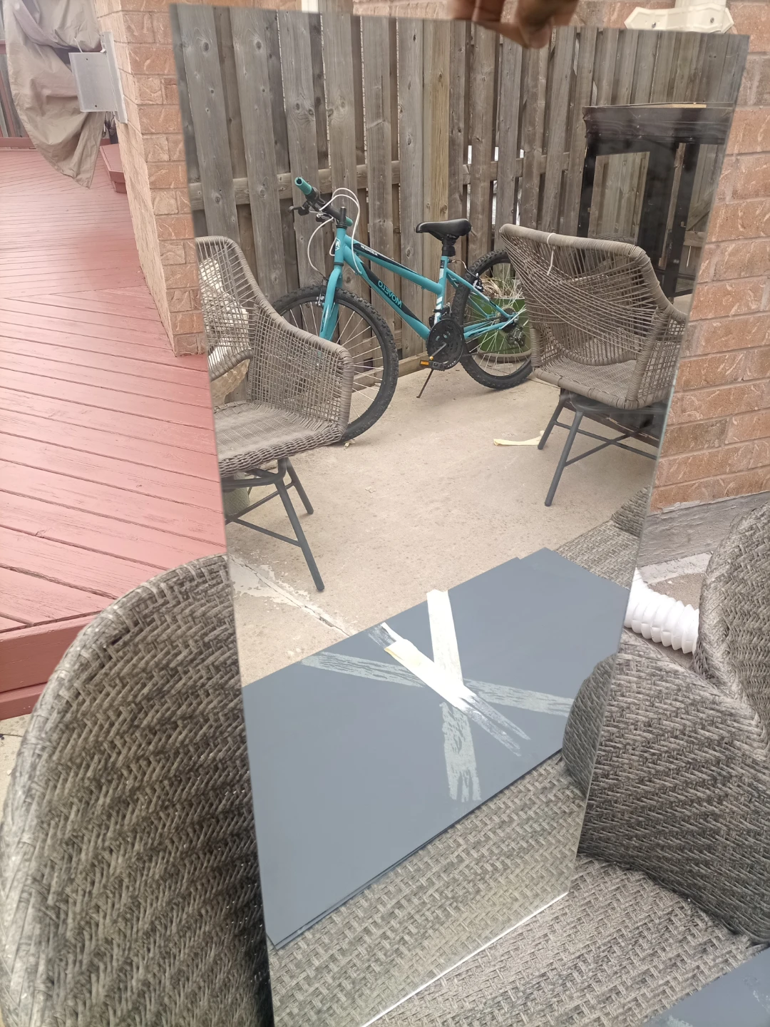 Large Dark Grey Mirror
