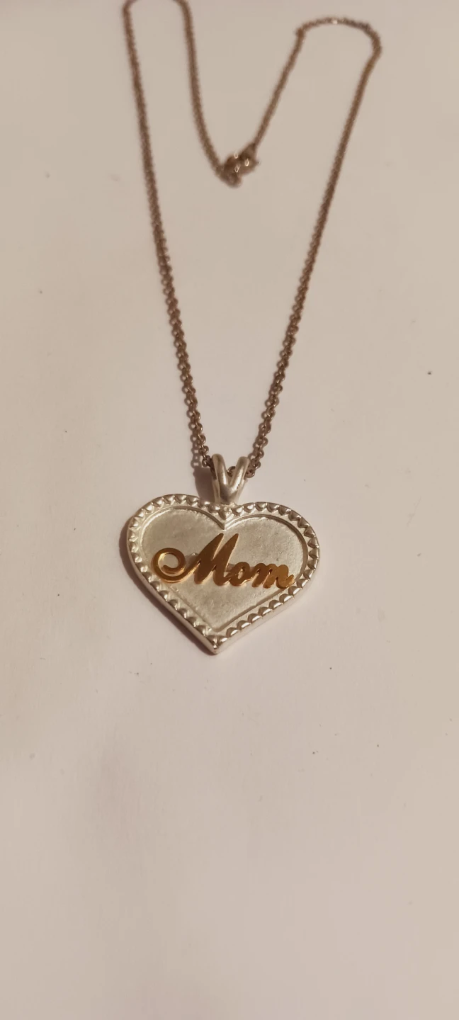 ❤️  "Mom" Heart ❤️ Pendant Necklace - photo 4