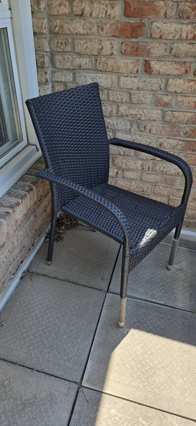 Black Wicker Outdoor Chair - photo 2