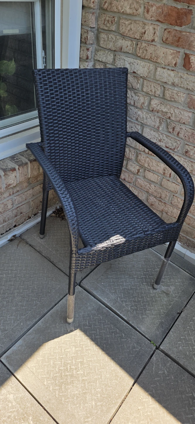 Black Wicker Outdoor Chair - photo 3