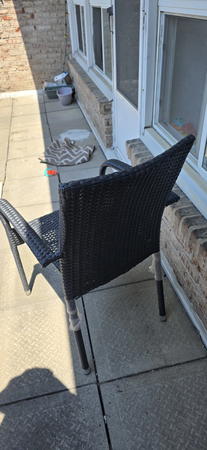 Black Wicker Outdoor Chair - photo 4