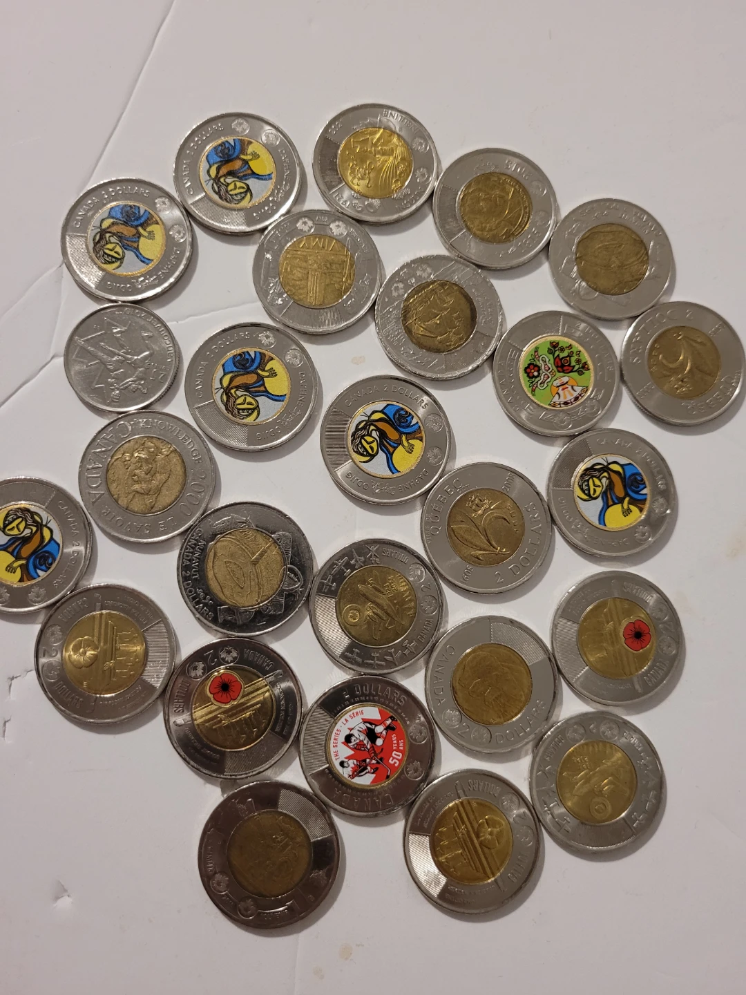 Assorted coins